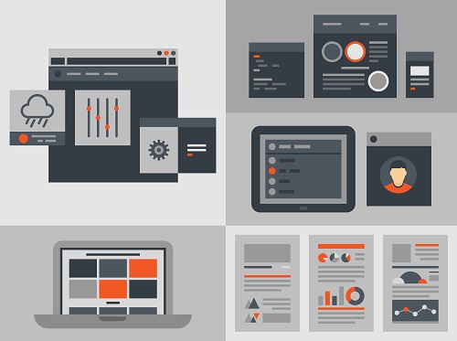 Flat user interface design elements